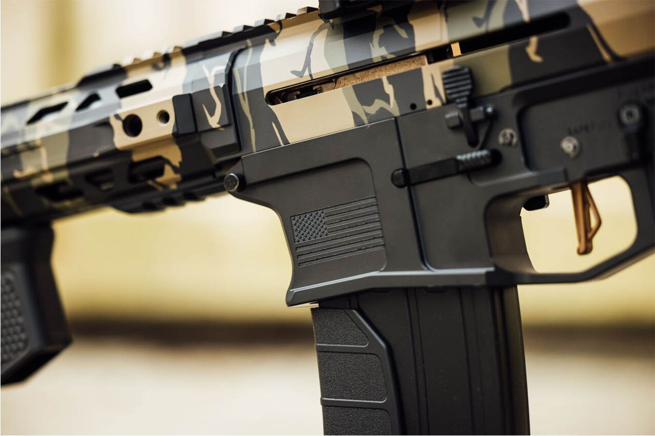 ORTHOS ARMS Joker Elite Holt Works 12-Gauge Semi-Auto with Brace and Woodland Camo Finish